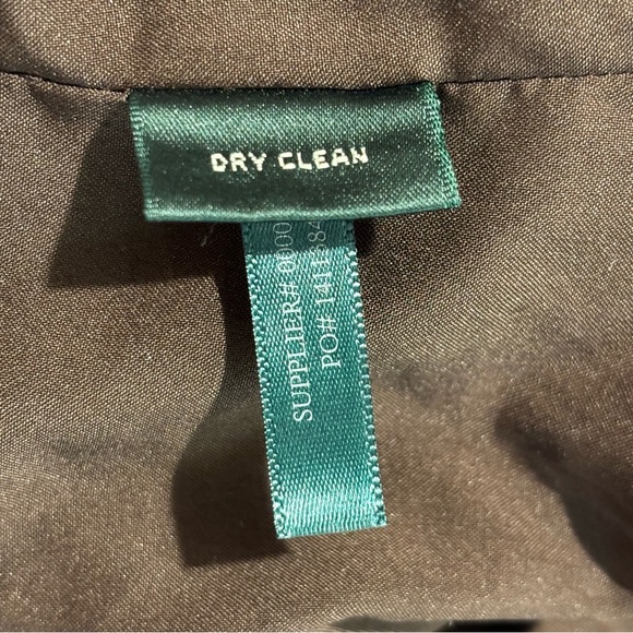 LAUREN RALPH LAUREN Sz 12 Brown Velvet Blazer 100% Cotton Light Shoulder Pads - Picture 11 of 11